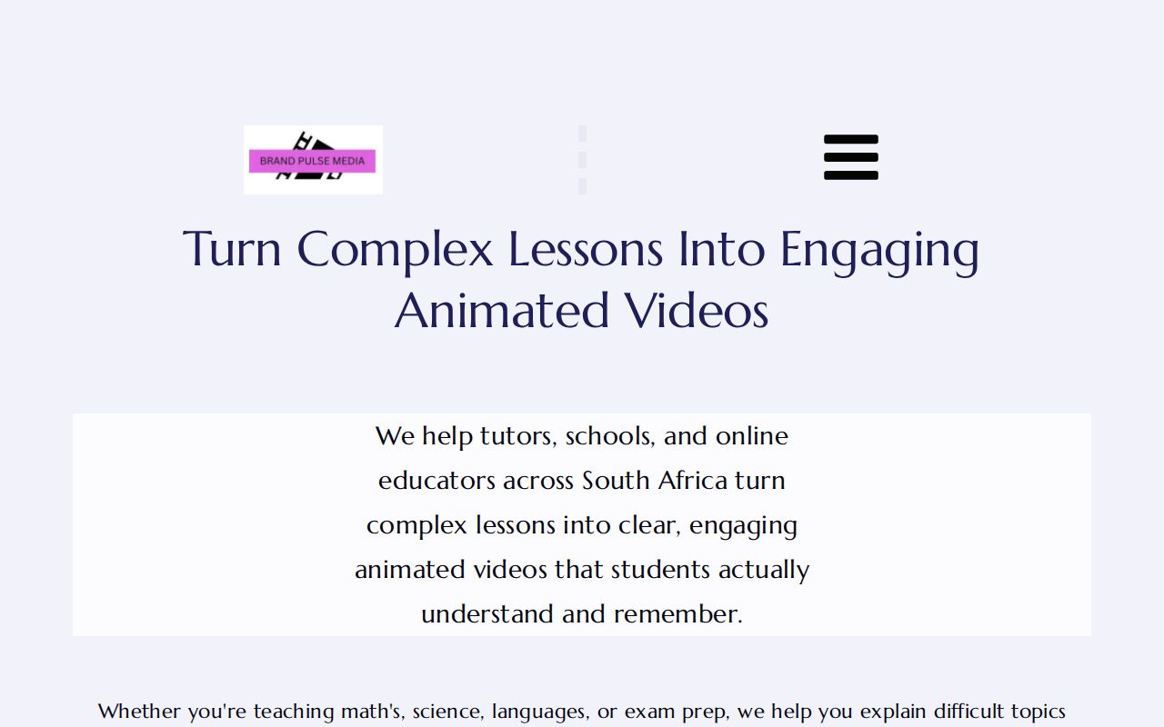 Website for Animated video